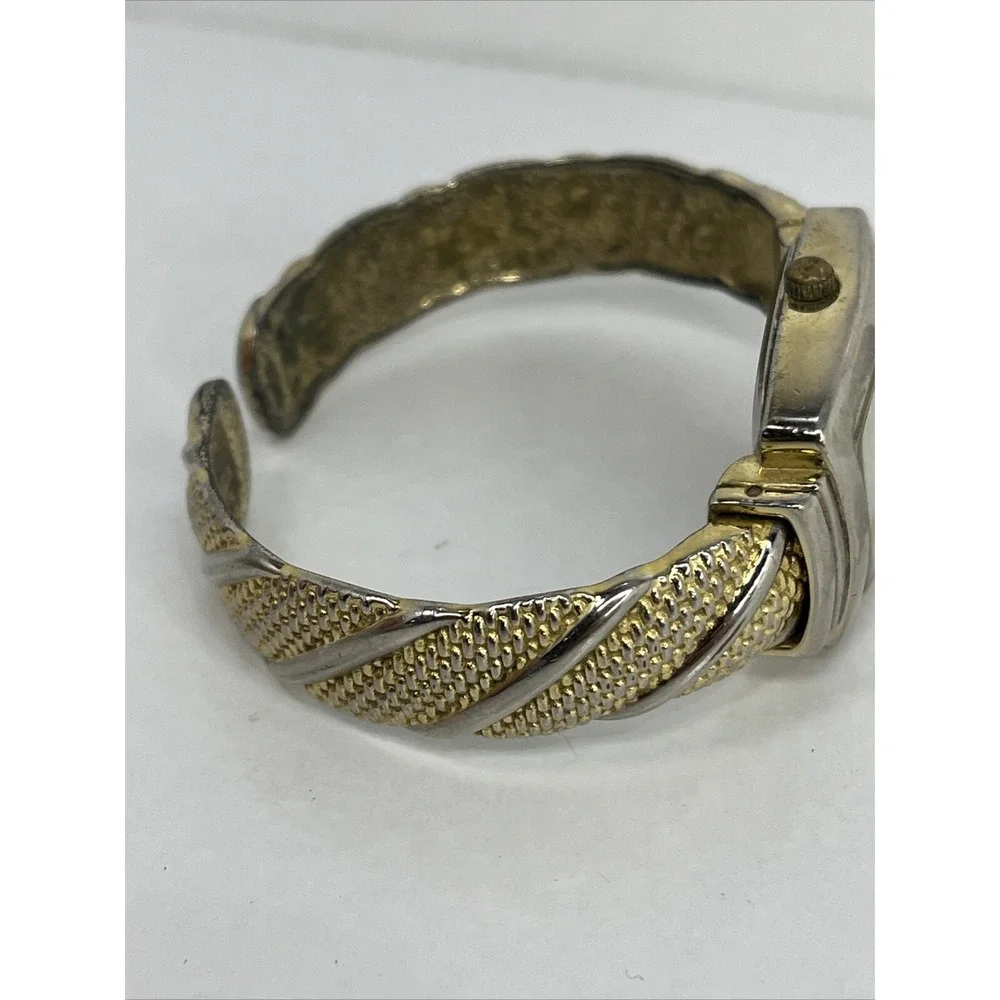 Studio Time Two Tone Women's Bangle Band Watch 20mm Case- New Battery